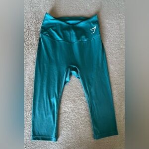 Gymshark Kids High-Waist Leggings in Teal Blue